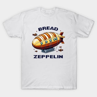 Bread Zeppelin Airship - Retro 8-Bit Pixel Art Design T-Shirt